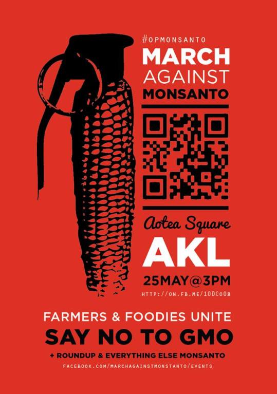 March Against Monsanto. 25 May 2013. Aotea Square. Auckland.
